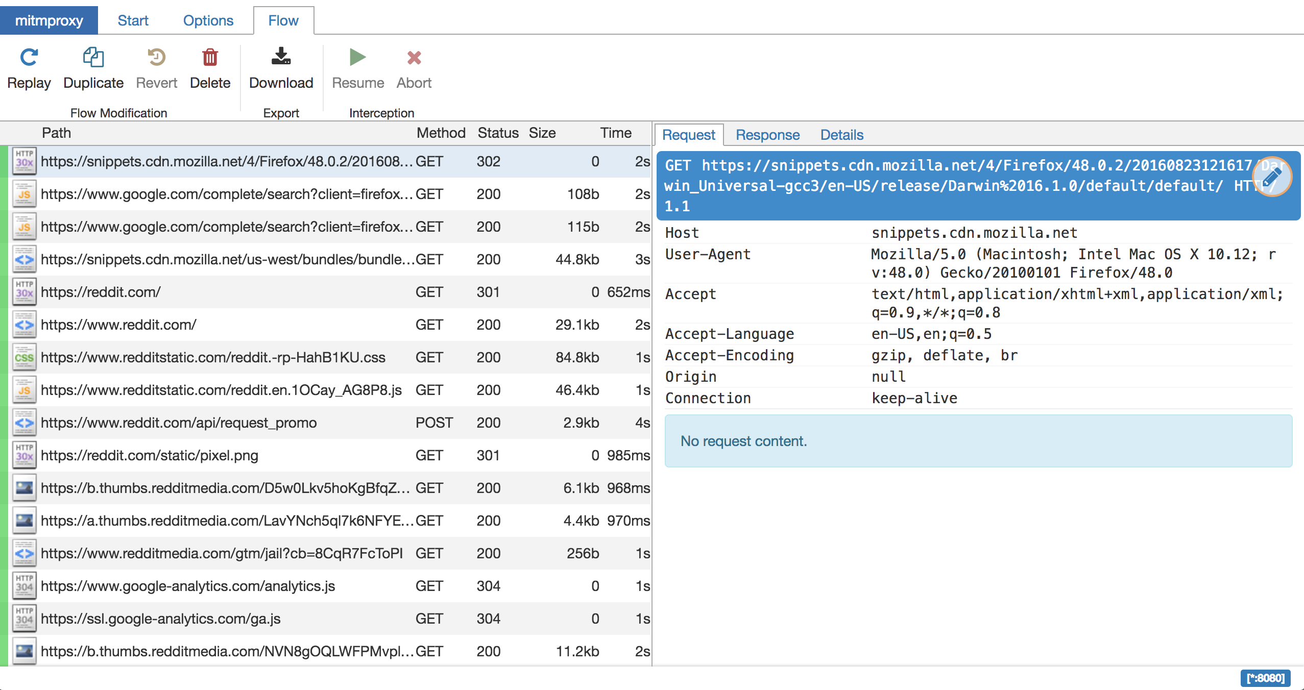 mitmproxy examples